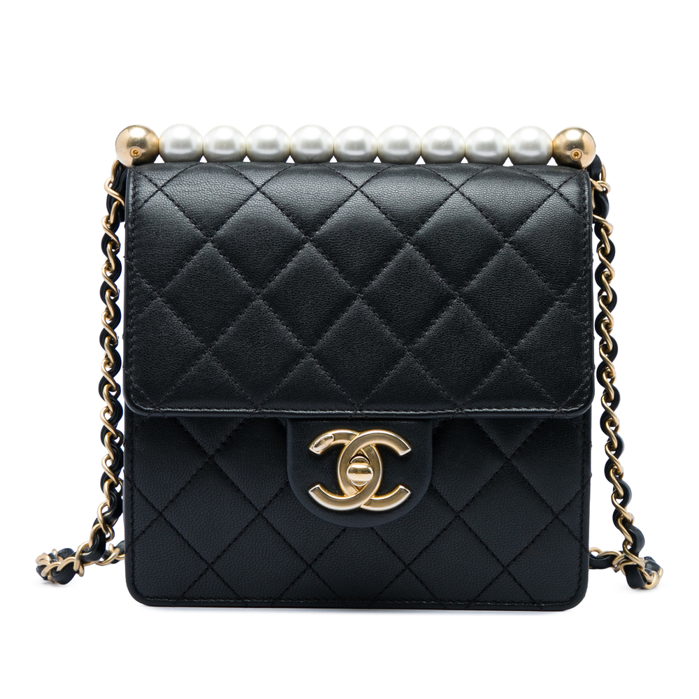 Pre-Loved Chanel Small Quilted Goatskin Chic Pearls Flap